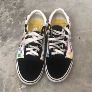color check board vans